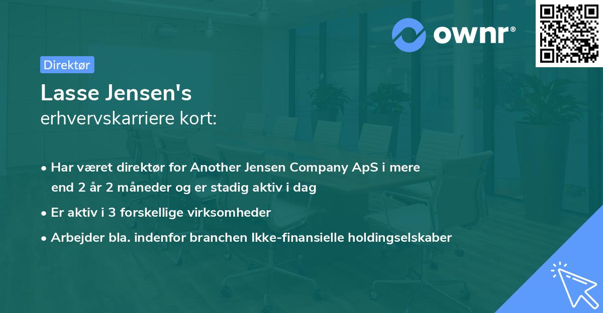 Lasse Jensen's erhvervskarriere kort