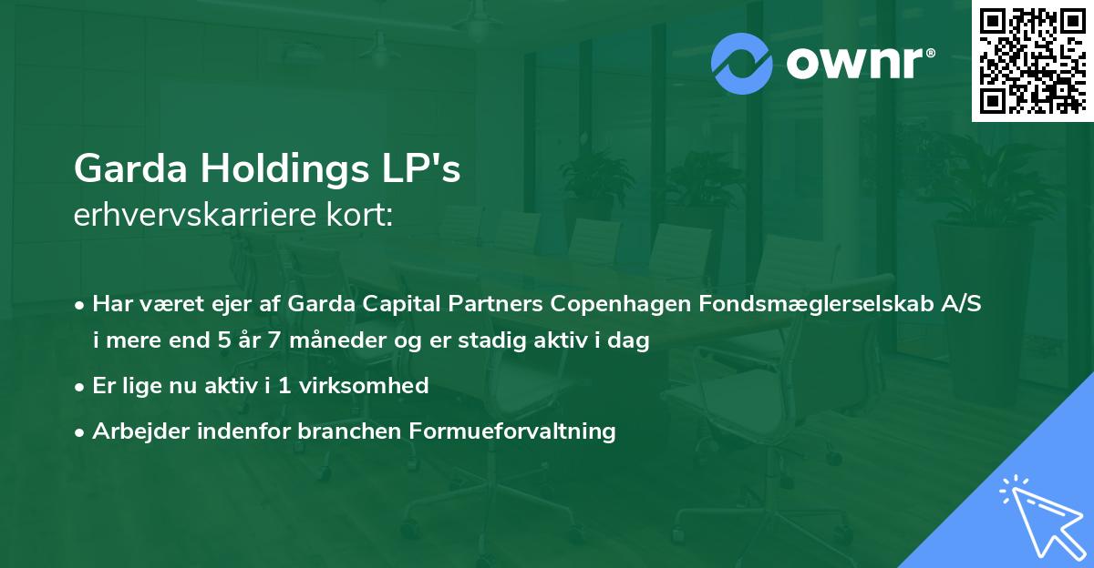 Garda Holdings LP's erhvervskarriere kort