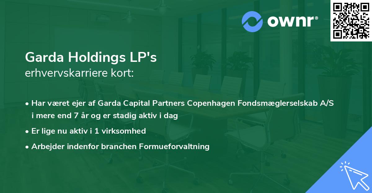 Garda Holdings LP's erhvervskarriere kort