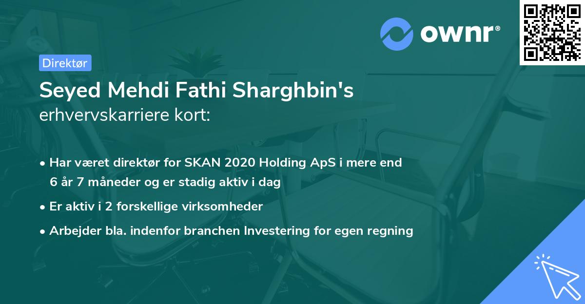 Seyed Mehdi Fathi Sharghbin's erhvervskarriere kort