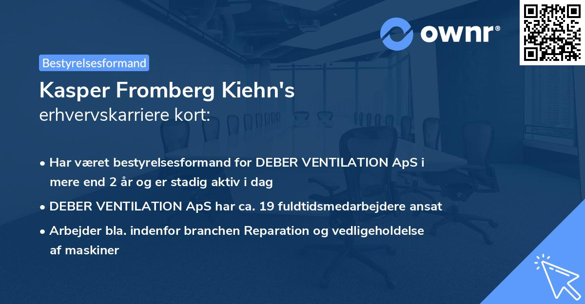 Kasper Fromberg Kiehn's erhvervskarriere kort