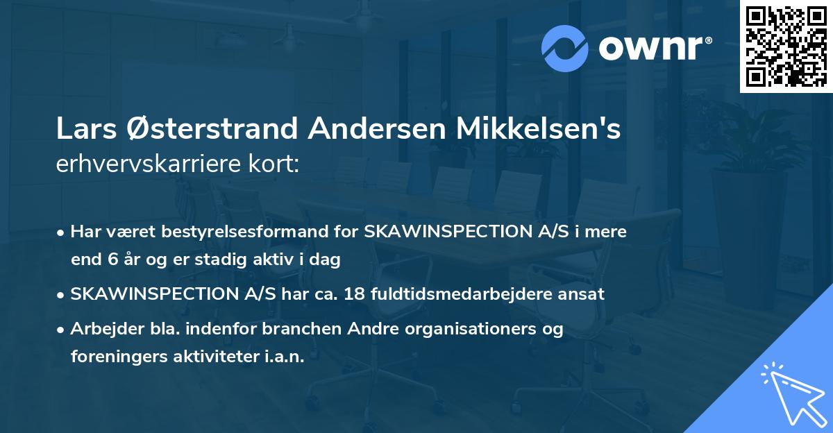 Lars Østerstrand Andersen Mikkelsen's erhvervskarriere kort