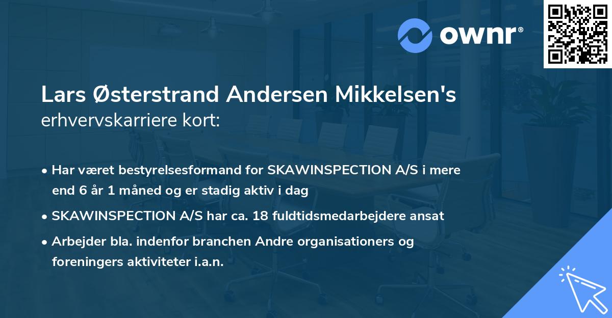 Lars Østerstrand Andersen Mikkelsen's erhvervskarriere kort