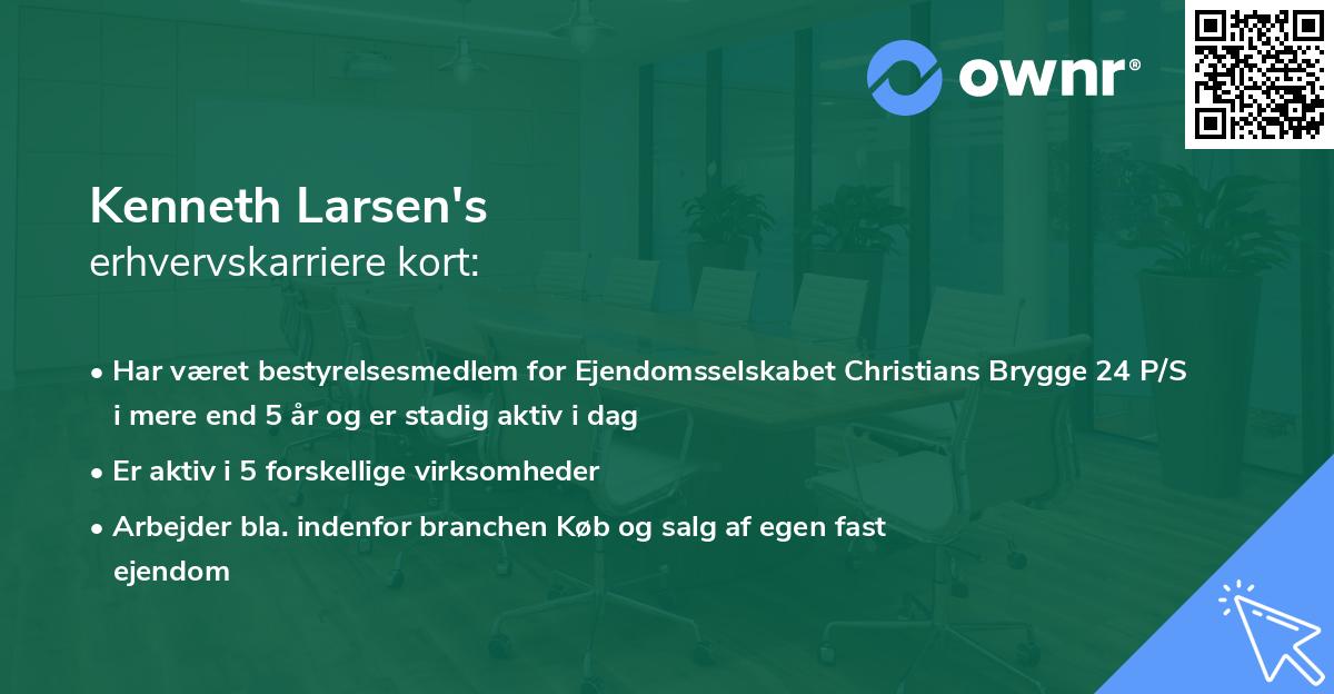 Kenneth Larsen's erhvervskarriere kort