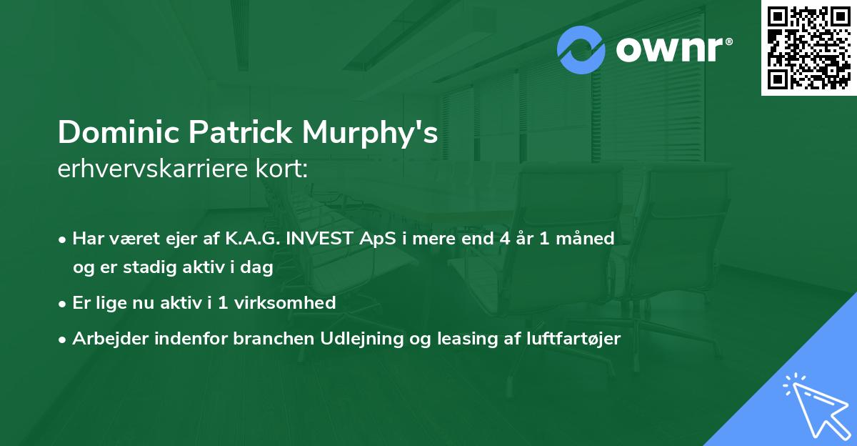 Dominic Patrick Murphy's erhvervskarriere kort