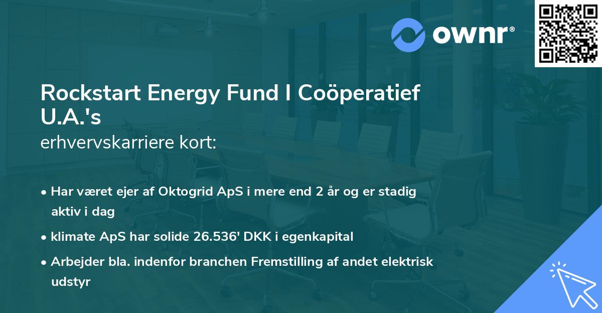 Rockstart Energy Fund I Coöperatief U.A.'s erhvervskarriere kort