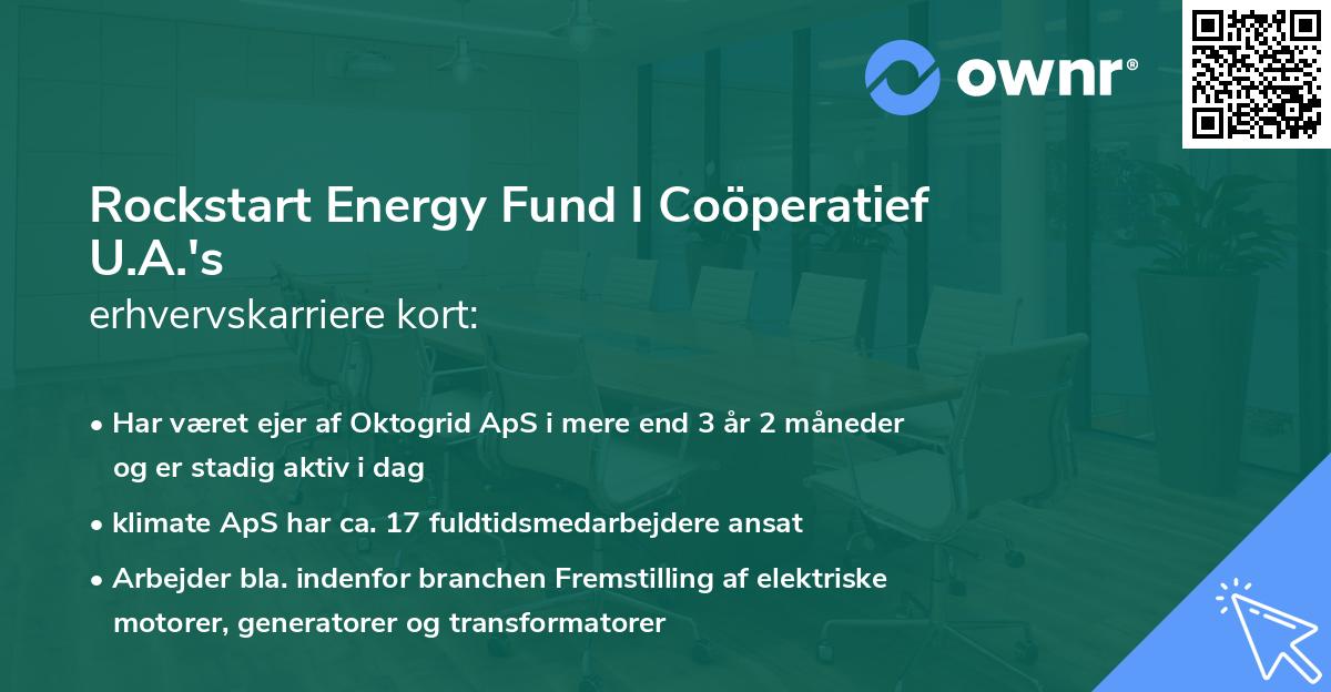 Rockstart Energy Fund I Coöperatief U.A.'s erhvervskarriere kort