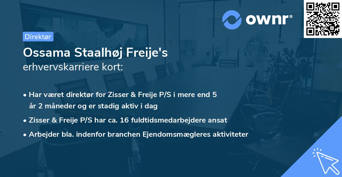 Ossama Staalhøj Freije's erhvervskarriere kort