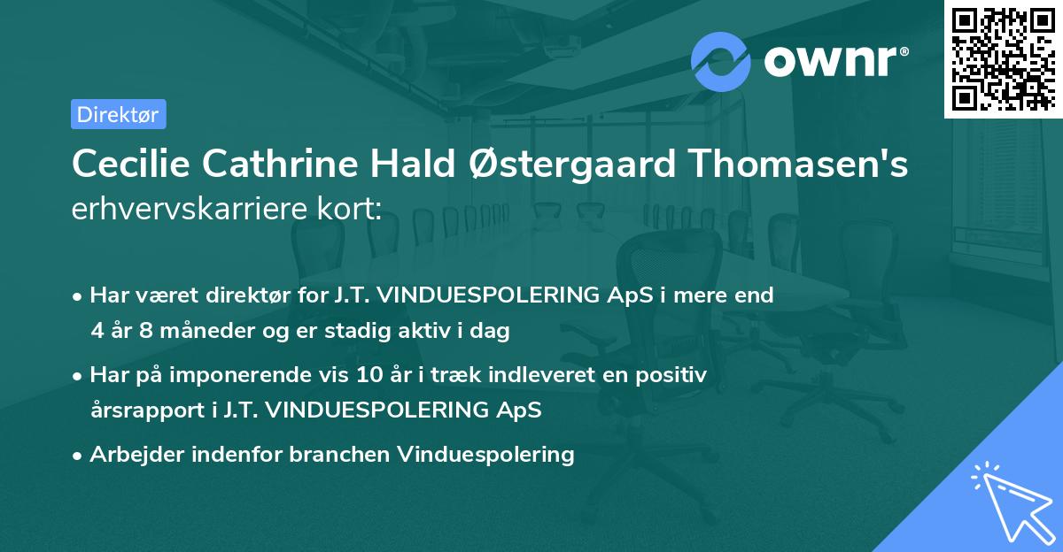 Cecilie Cathrine Hald Østergaard Thomasen's erhvervskarriere kort