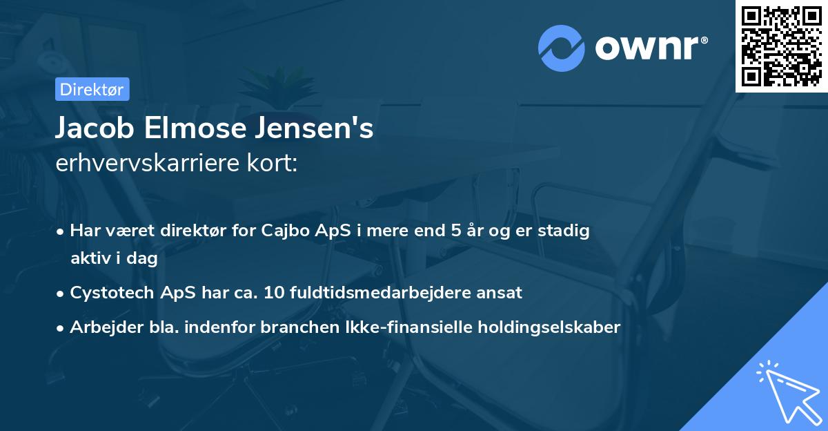 Jacob Elmose Jensen's erhvervskarriere kort