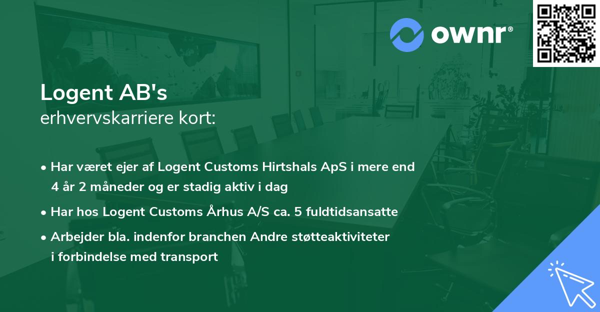 Logent AB's erhvervskarriere kort