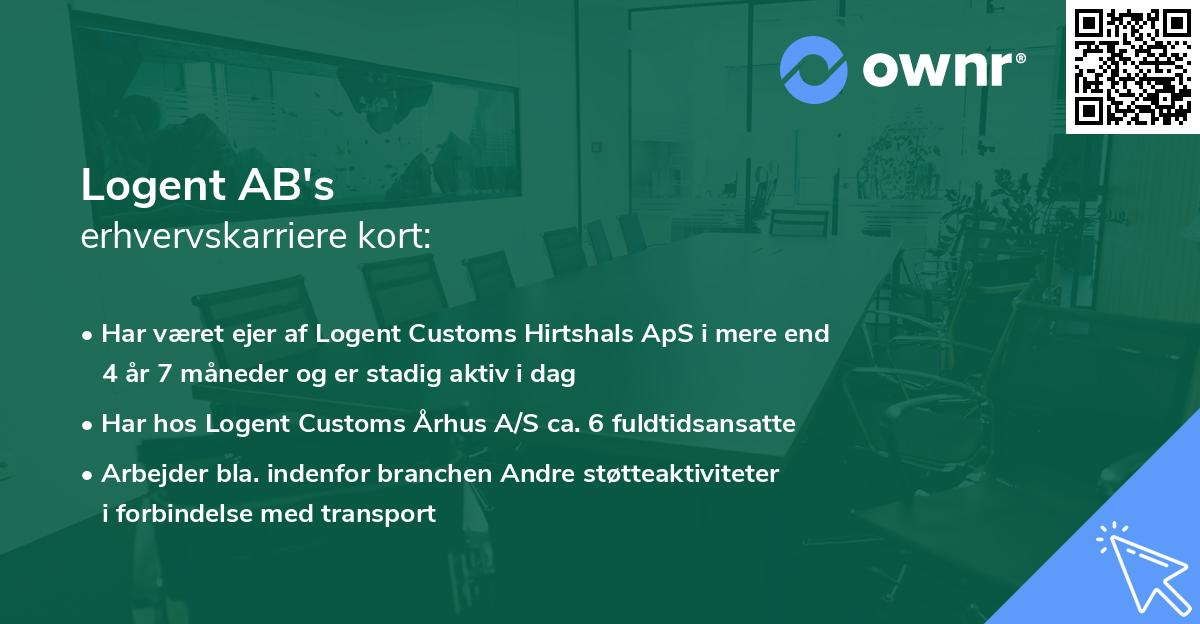 Logent AB's erhvervskarriere kort
