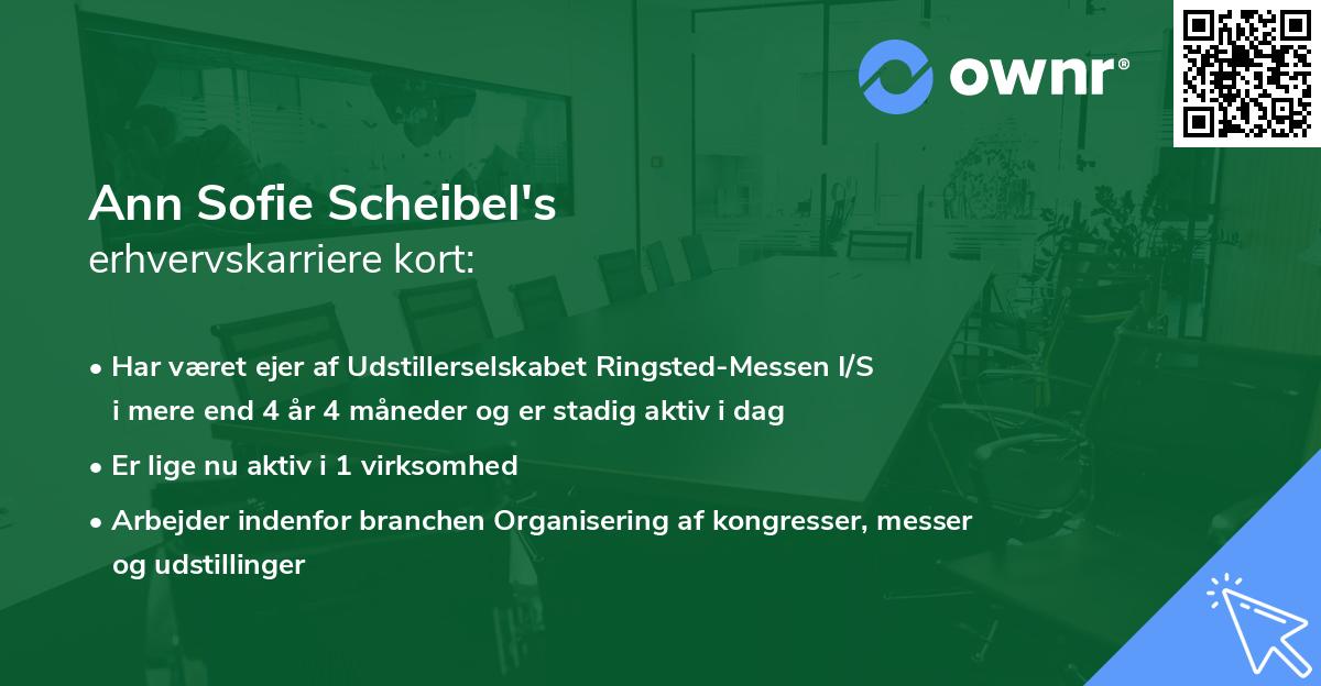 Ann Sofie Scheibel's erhvervskarriere kort