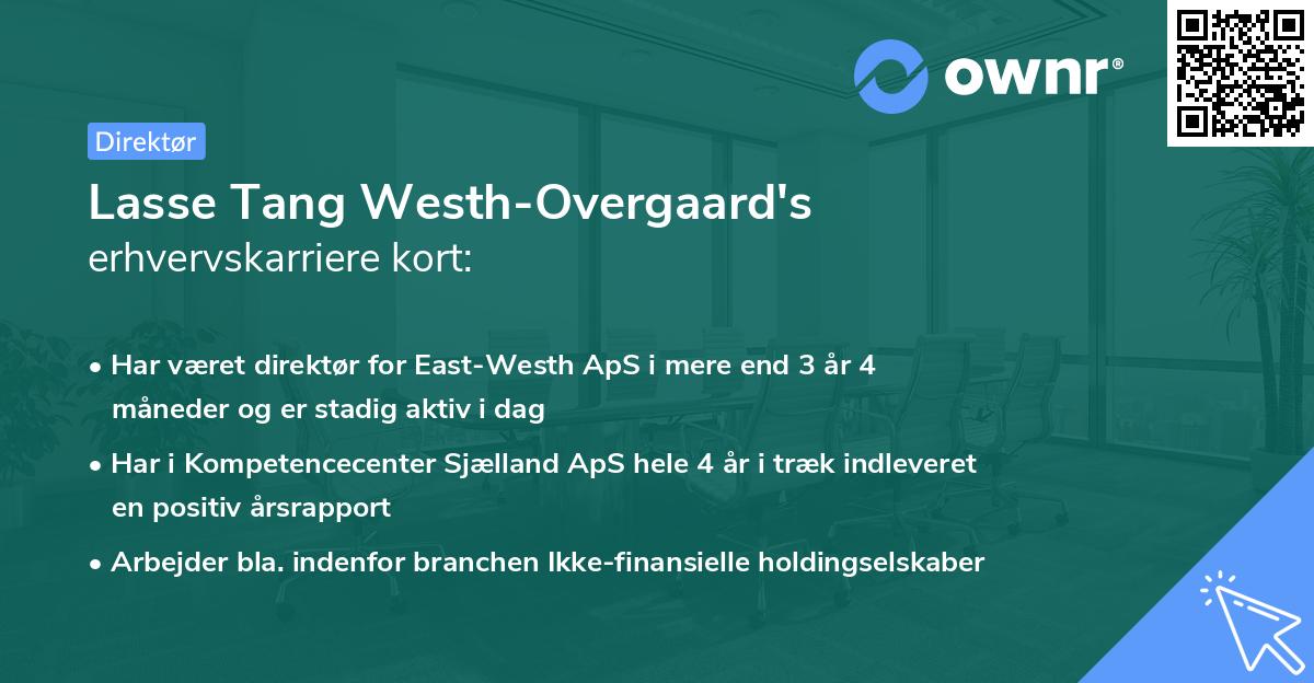 Lasse Tang Westh-Overgaard's erhvervskarriere kort