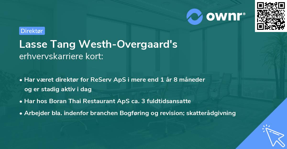 Lasse Tang Westh-Overgaard's erhvervskarriere kort