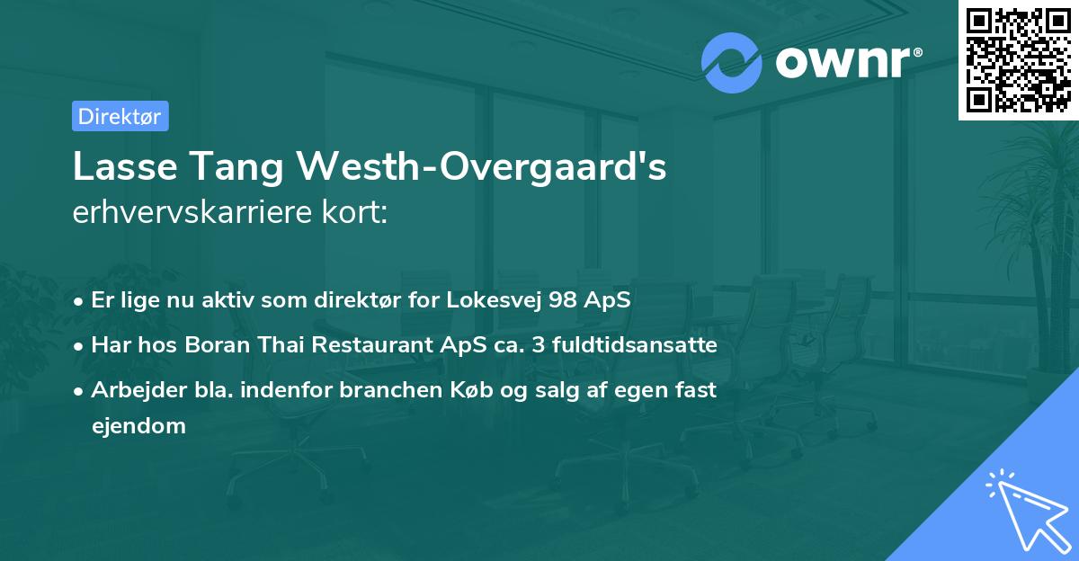 Lasse Tang Westh-Overgaard's erhvervskarriere kort
