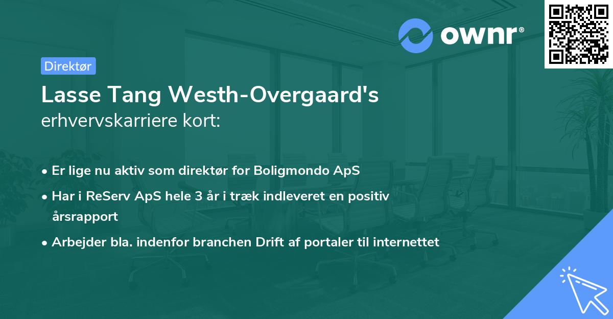 Lasse Tang Westh-Overgaard's erhvervskarriere kort