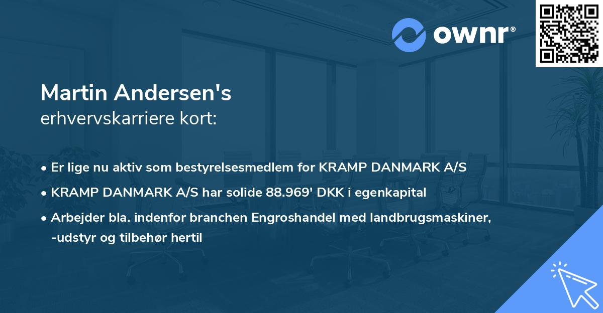 Martin Andersen's erhvervskarriere kort