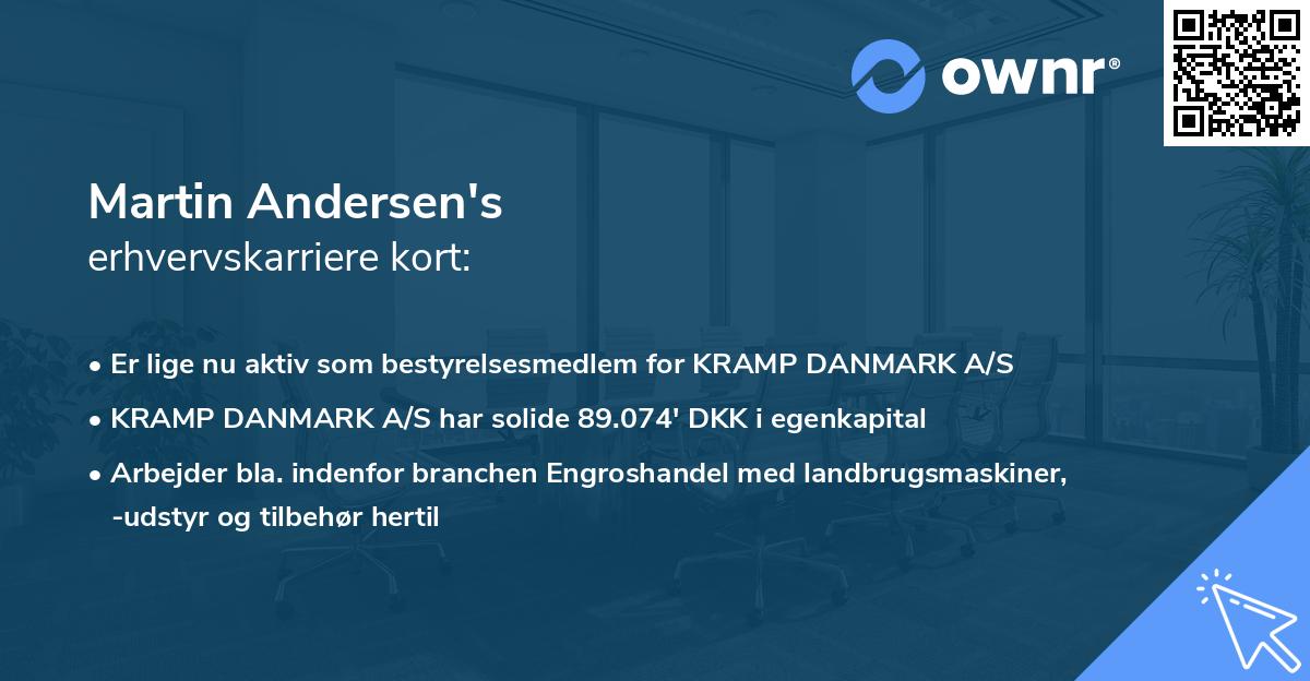 Martin Andersen's erhvervskarriere kort