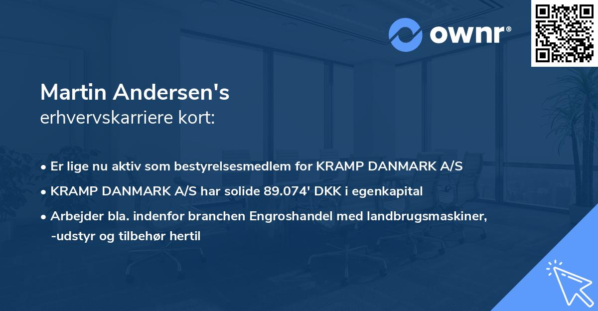 Martin Andersen's erhvervskarriere kort