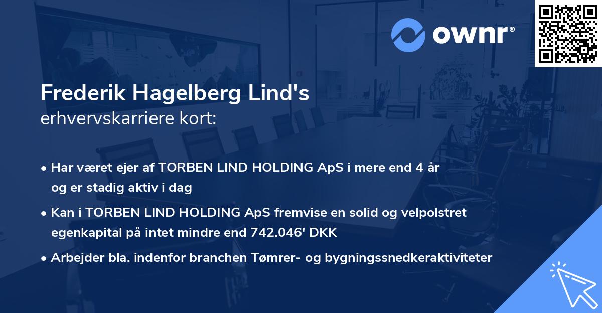 Frederik Hagelberg Lind's erhvervskarriere kort