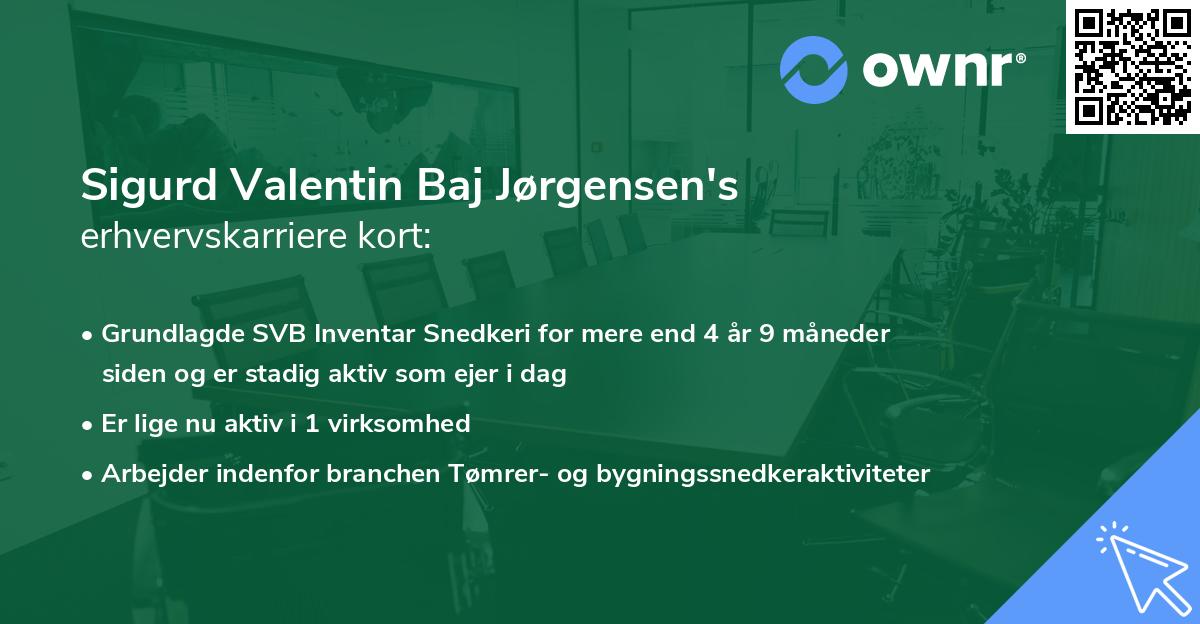 Sigurd Valentin Baj Jørgensen's erhvervskarriere kort