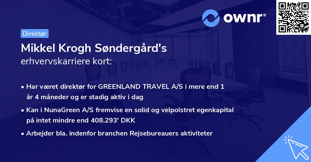 Mikkel Krogh Søndergård's erhvervskarriere kort
