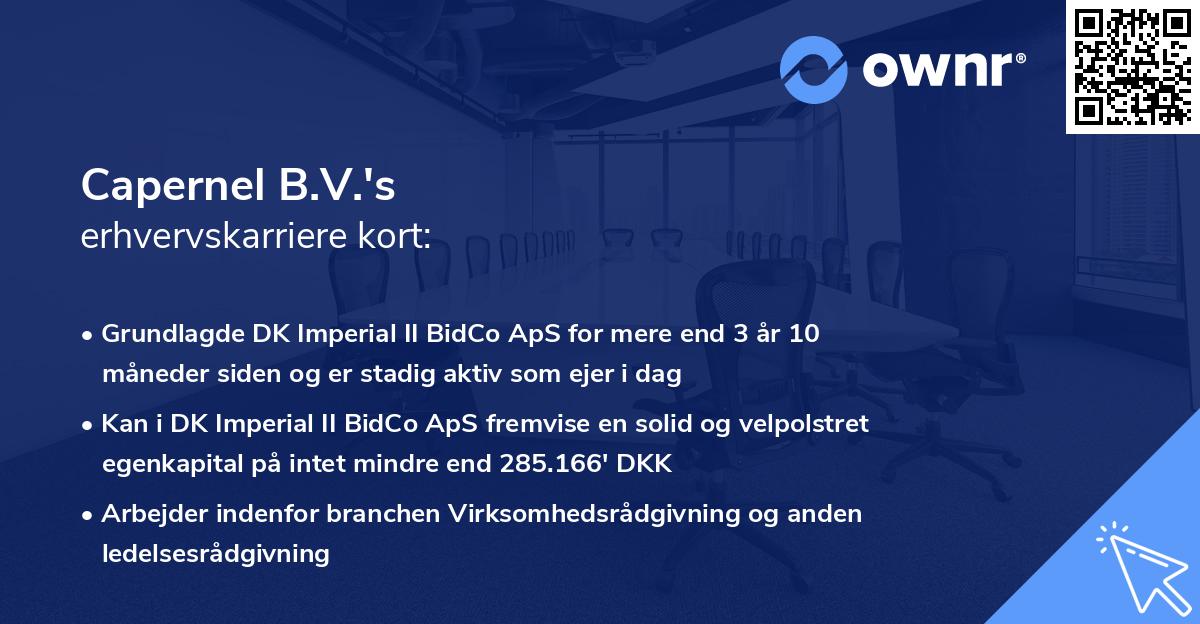 Capernel B.V.'s erhvervskarriere kort