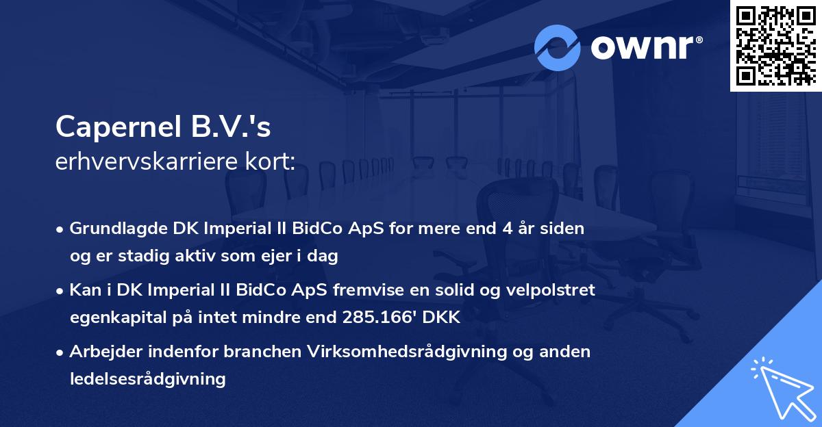 Capernel B.V.'s erhvervskarriere kort