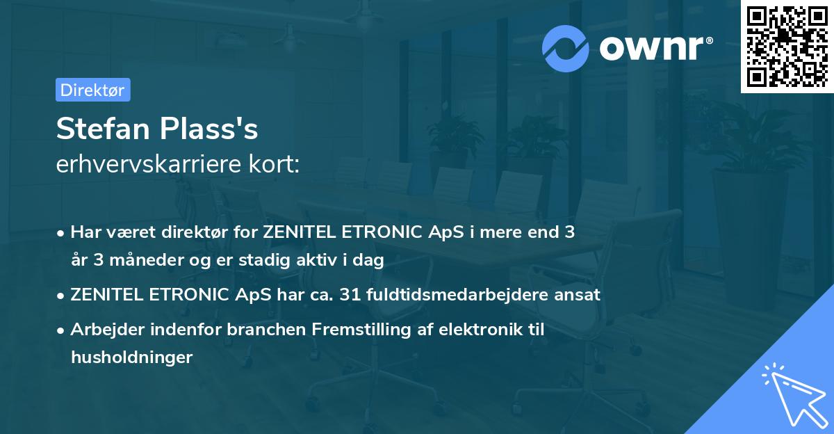 Stefan Plass's erhvervskarriere kort
