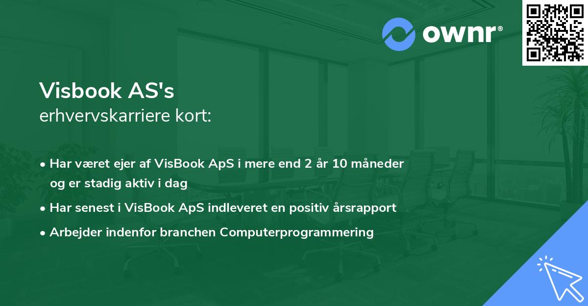 Visbook AS's erhvervskarriere kort