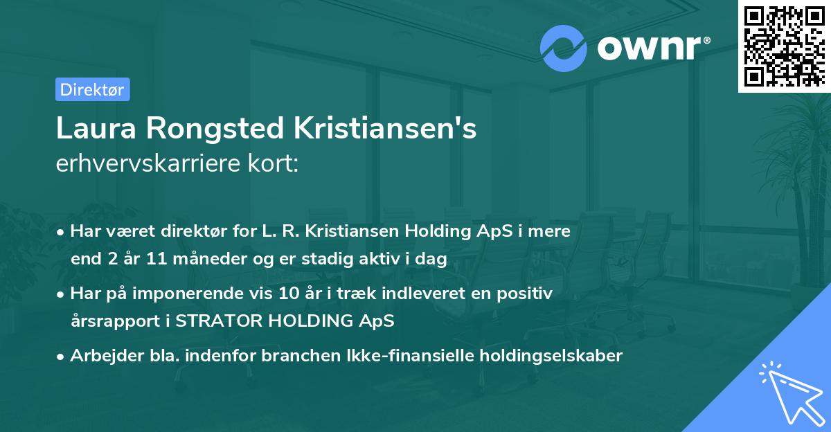 Laura Rongsted Kristiansen's erhvervskarriere kort
