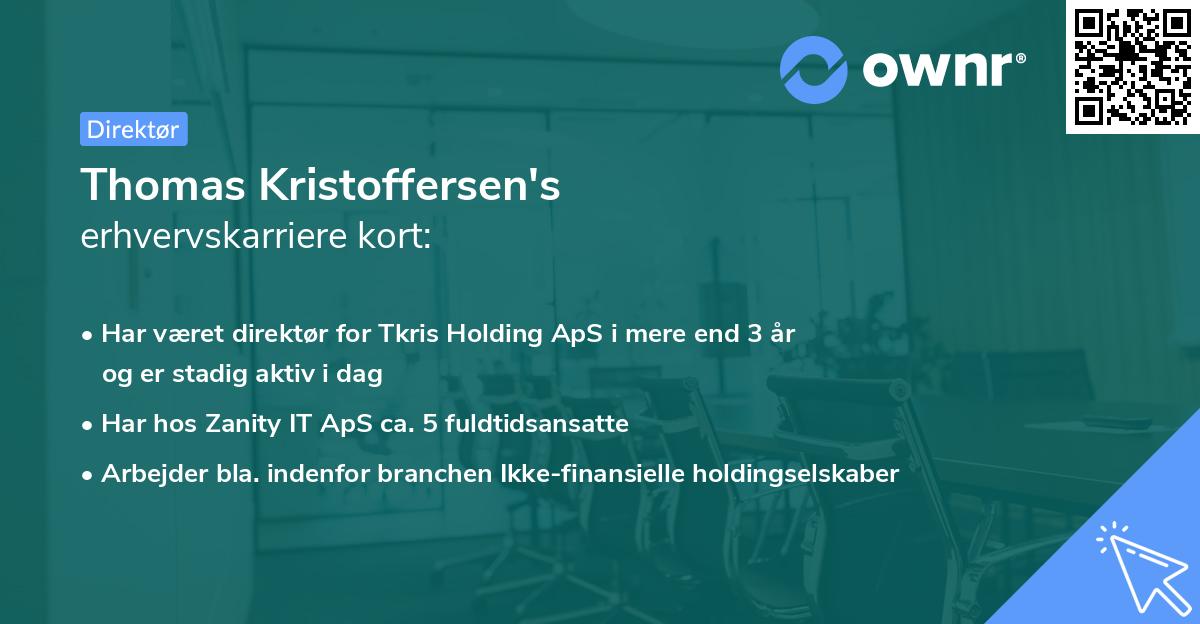 Thomas Kristoffersen's erhvervskarriere kort