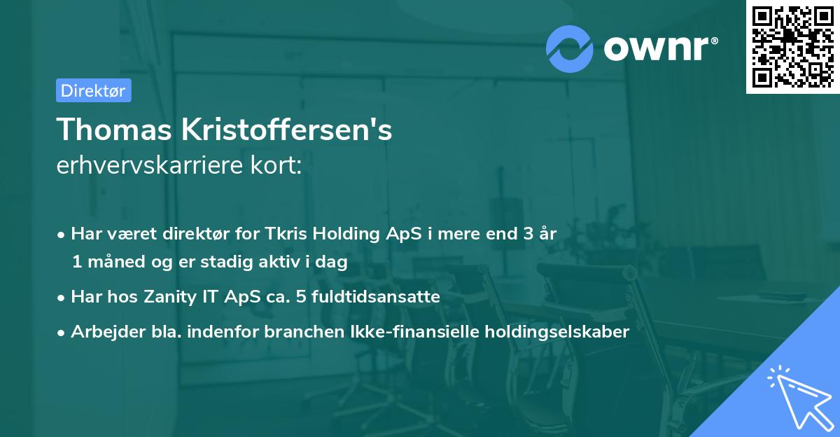 Thomas Kristoffersen's erhvervskarriere kort