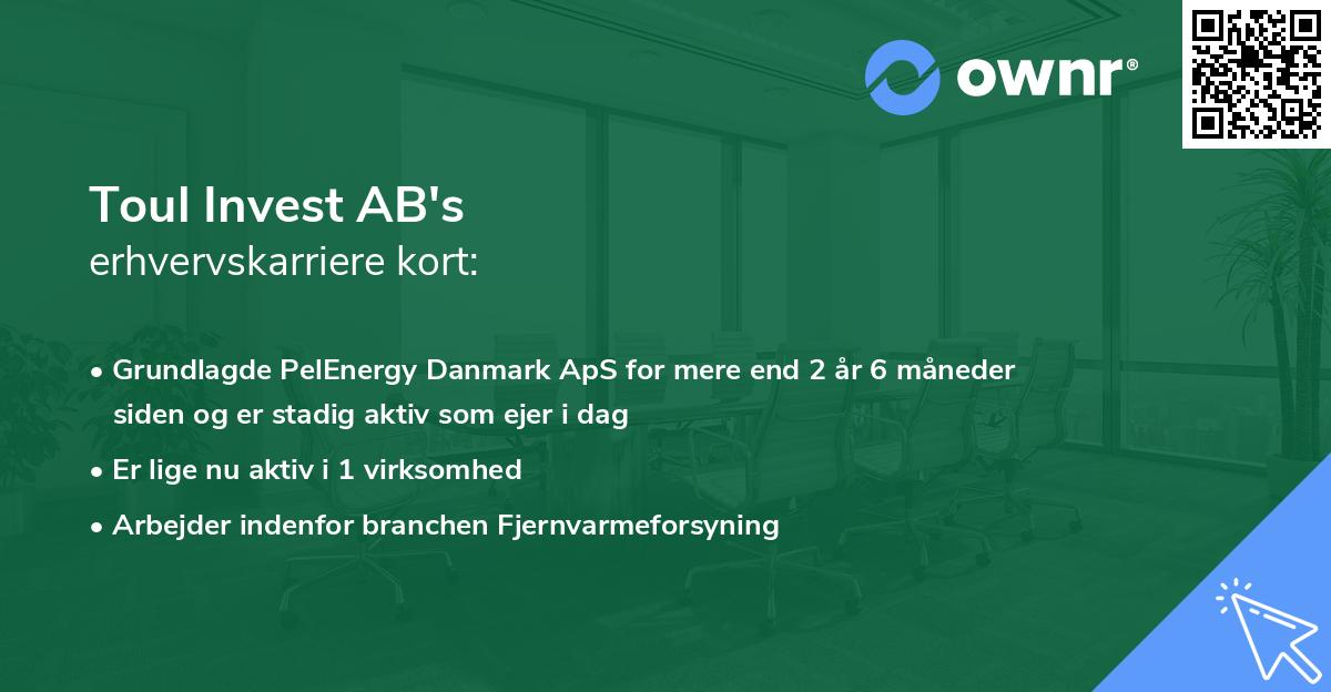 Toul Invest AB's erhvervskarriere kort