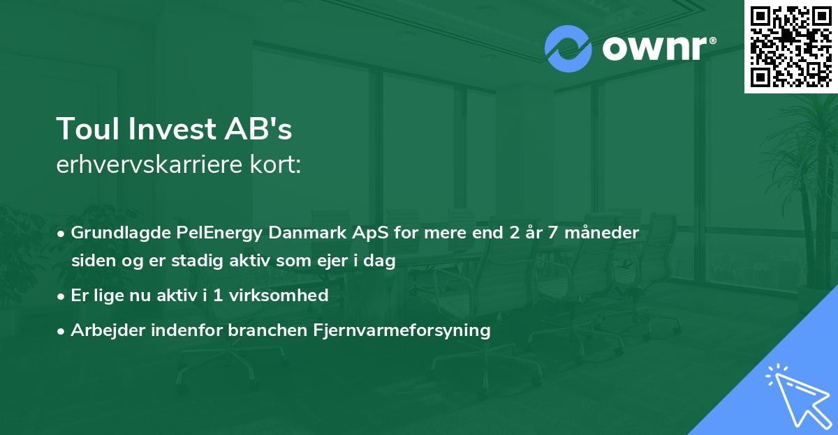 Toul Invest AB's erhvervskarriere kort