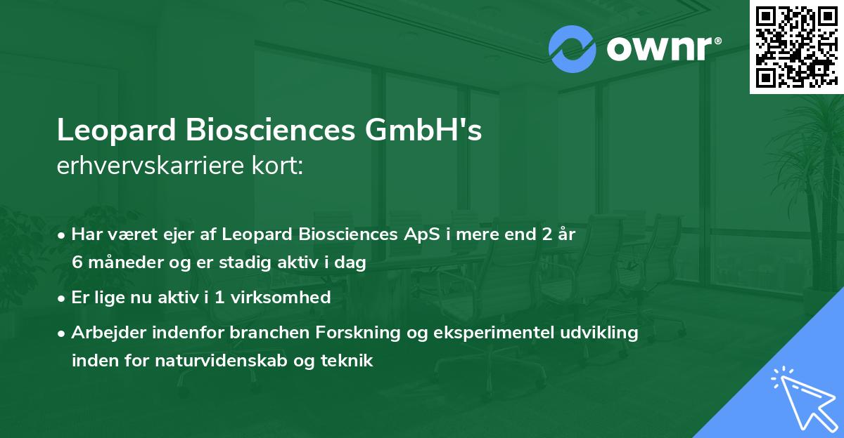 Leopard Biosciences GmbH's erhvervskarriere kort