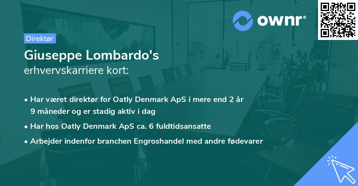 Giuseppe Lombardo's erhvervskarriere kort