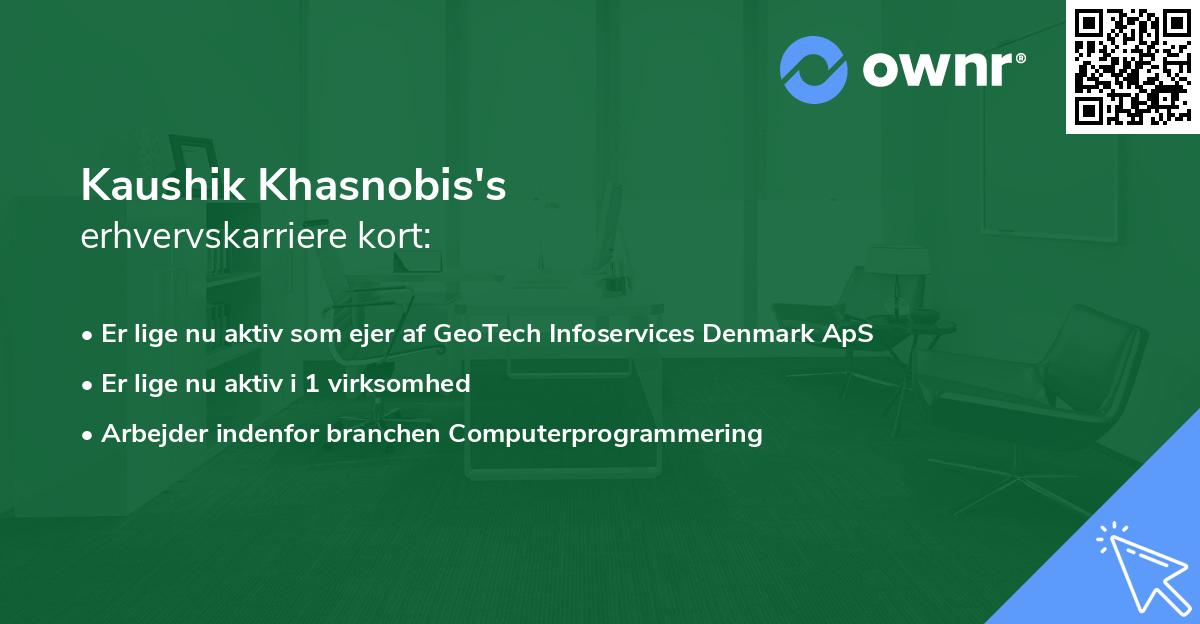 Kaushik Khasnobis's erhvervskarriere kort