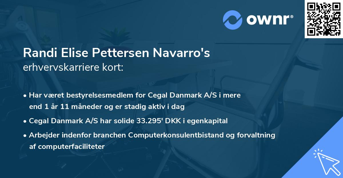 Randi Elise Pettersen Navarro's erhvervskarriere kort