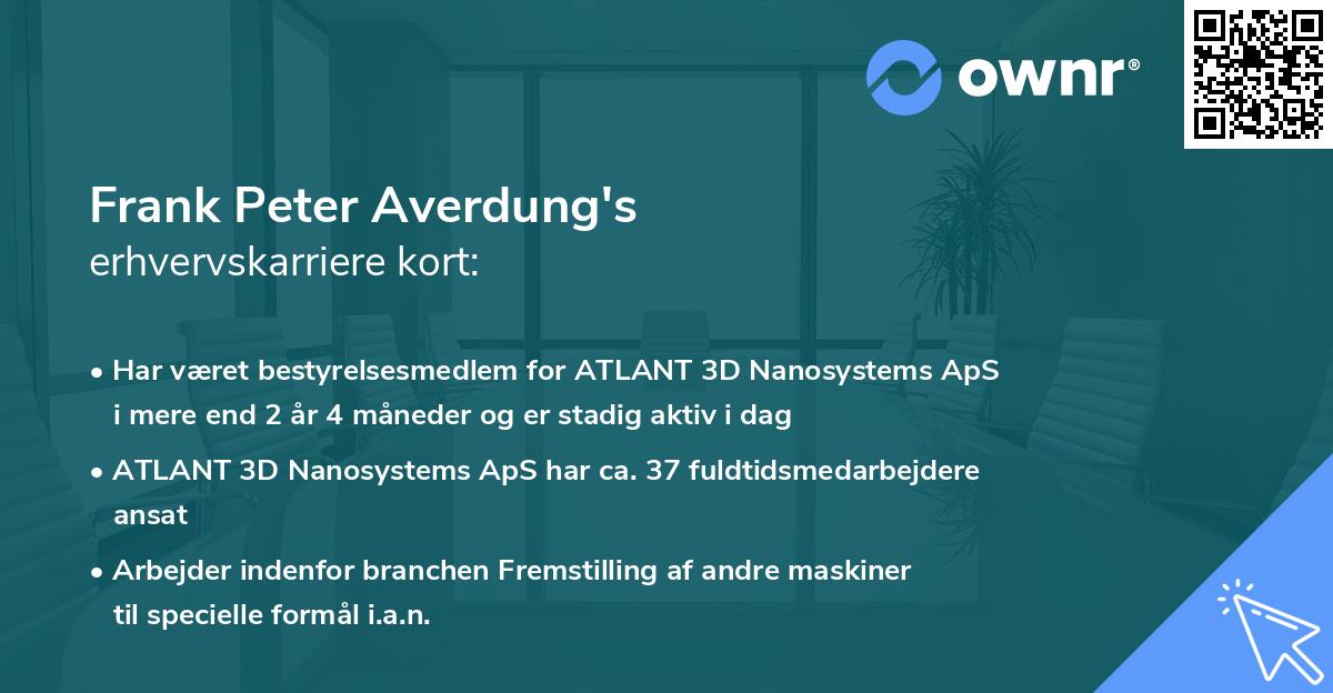 Frank Peter Averdung's erhvervskarriere kort
