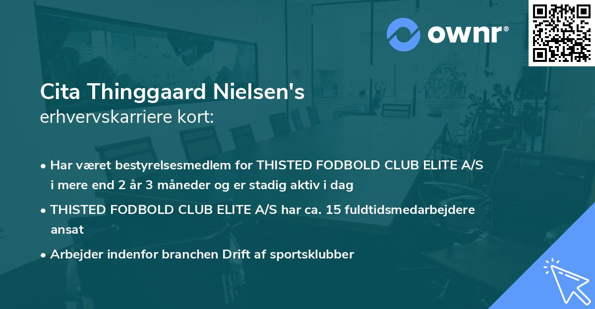 Cita Thinggaard Nielsen's erhvervskarriere kort
