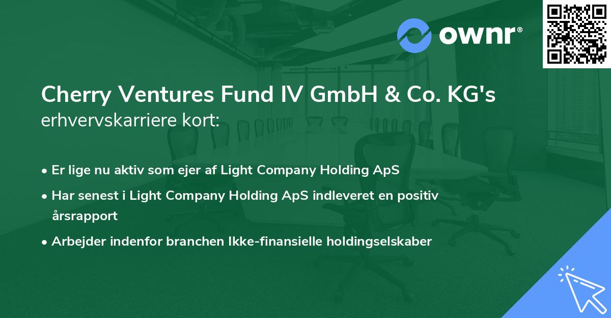 Cherry Ventures Fund IV GmbH & Co. KG's erhvervskarriere kort