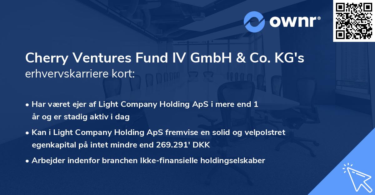 Cherry Ventures Fund IV GmbH & Co. KG's erhvervskarriere kort