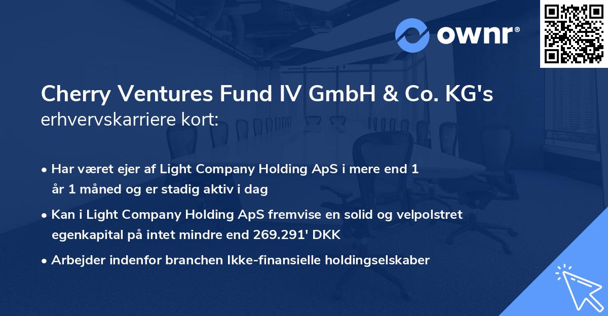 Cherry Ventures Fund IV GmbH & Co. KG's erhvervskarriere kort