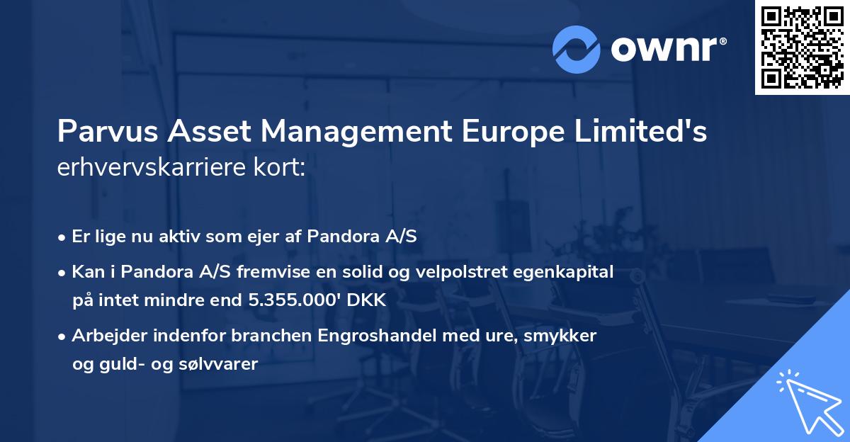 Parvus Asset Management Europe Limited's erhvervskarriere kort