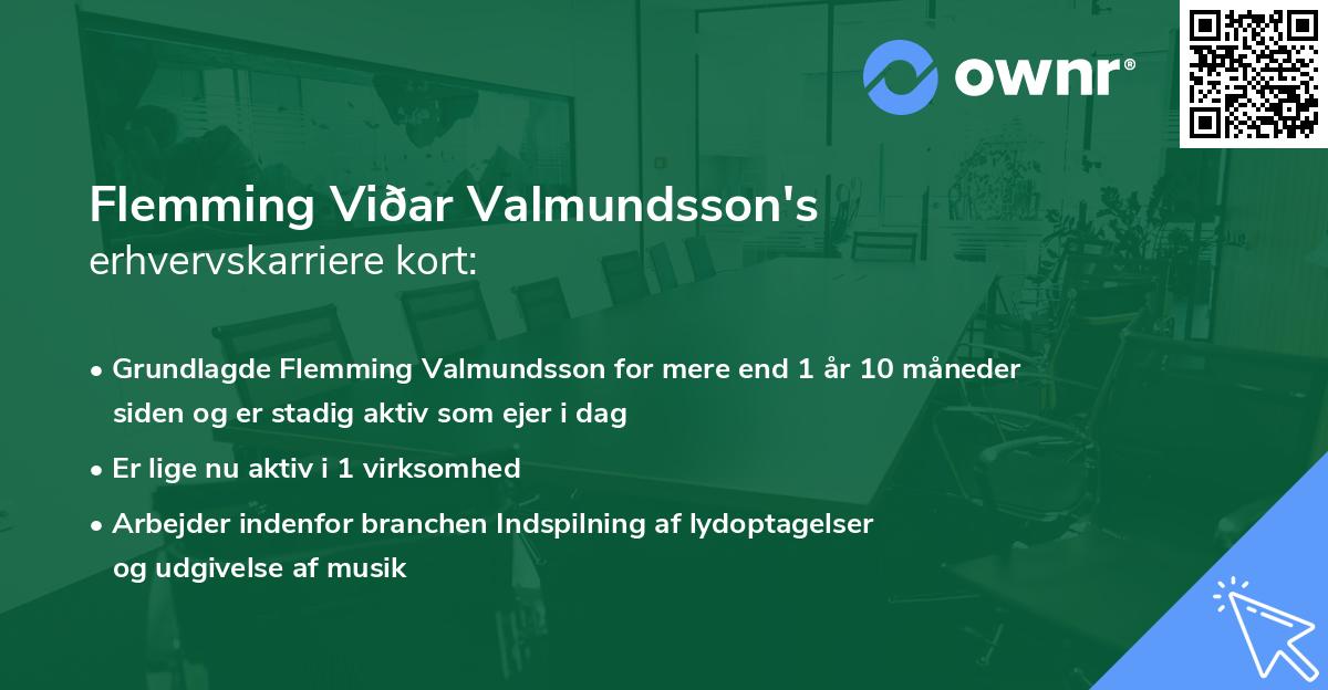 Flemming Viðar Valmundsson's erhvervskarriere kort