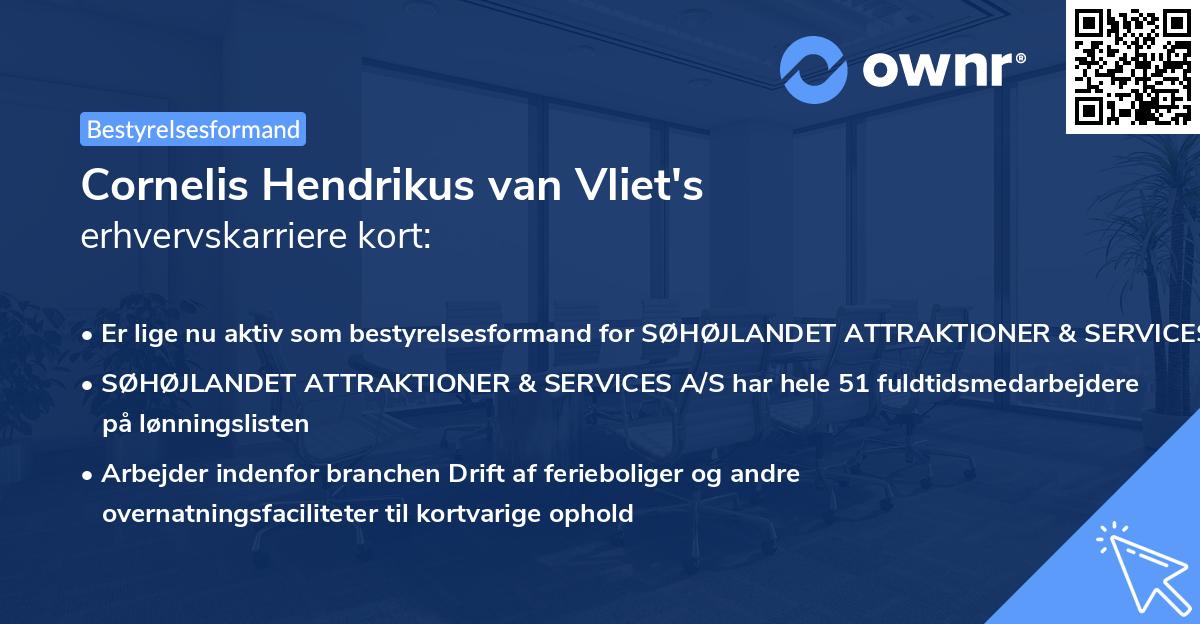 Cornelis Hendrikus van Vliet's erhvervskarriere kort