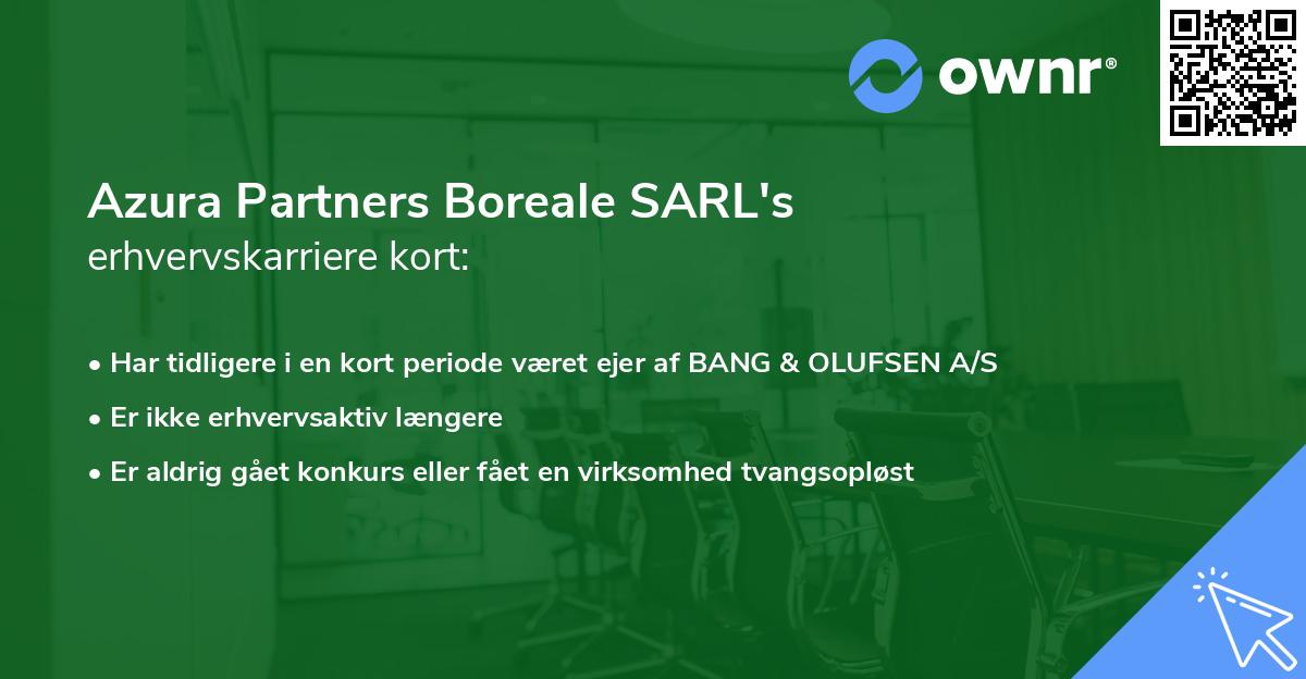 Azura Partners Boreale SARL's erhvervskarriere kort