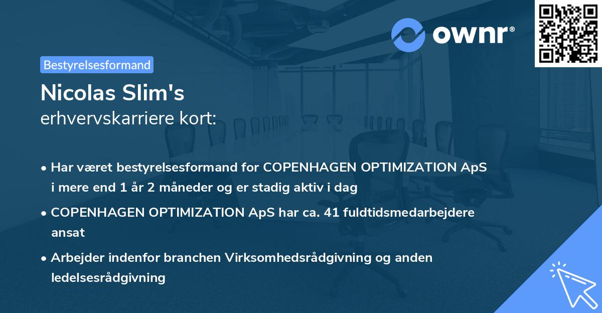 Nicolas Slim's erhvervskarriere kort